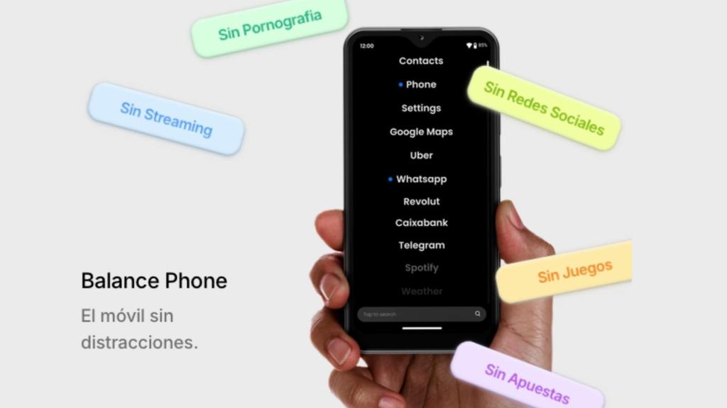 Apps limitadas en el Balance Phone