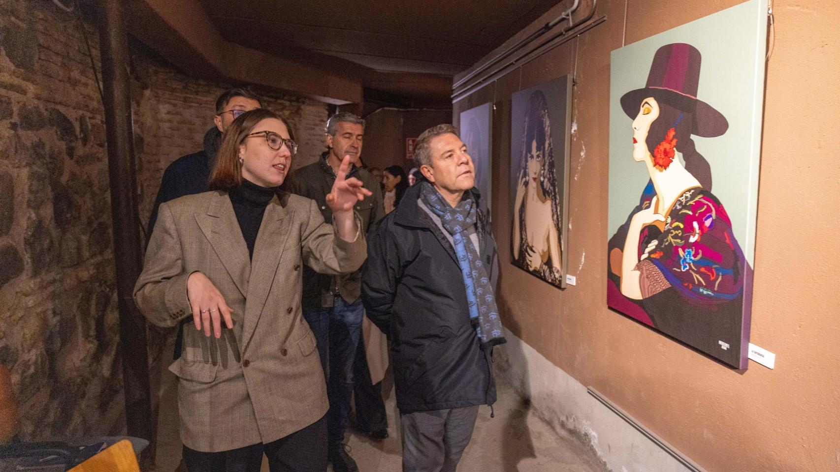 Page visita la exposición 'Miradas Prestadas' de la artista Mercedes Juan en Toledo