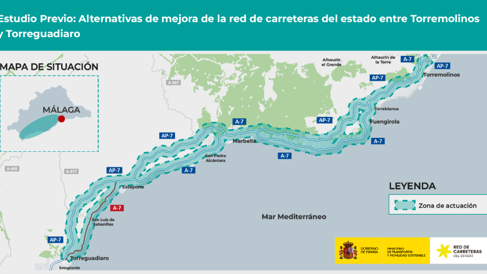 Imagen de la zona objeto del estudio impulsado por el Ministerio de Transporte.