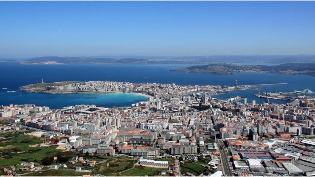 Foto aérea de A Coruña.