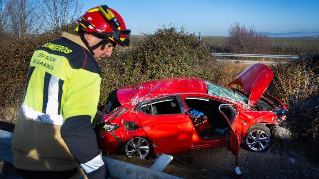 Imagen del accidente en Ciudad Rodrigo