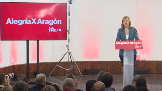 Pilar Alegría, en la presentación de su candidatura al PSOE de Aragón