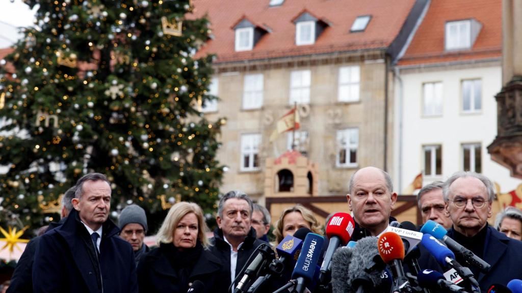 Olaf Scholz atiende a los medios tras el atropello masivo en el mercado navideño de Magdeburgo