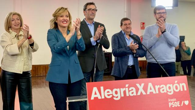 Pilar Alegría, este sábado en el acto de La Zaida.