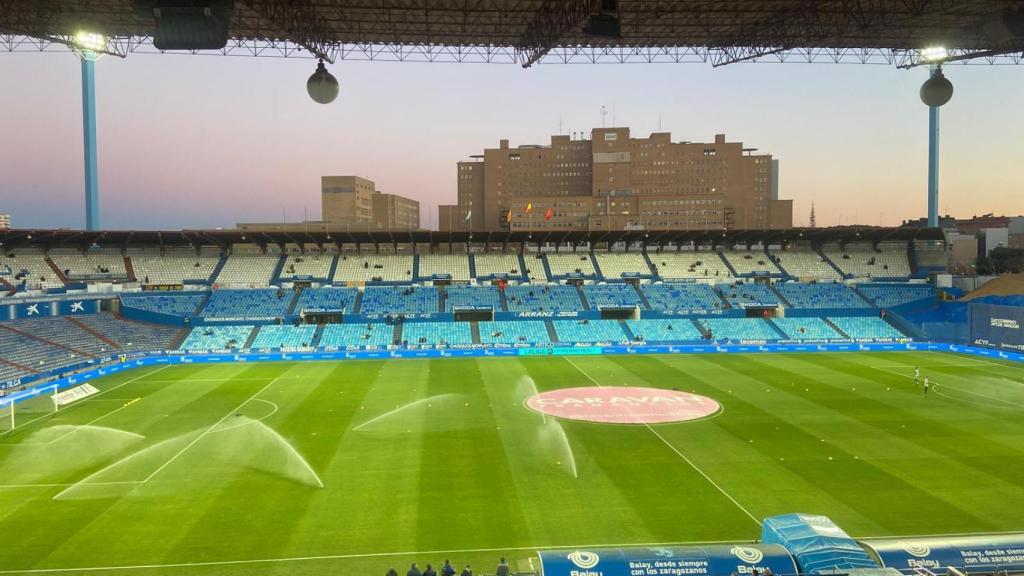 La Romareda antes del encuentro.