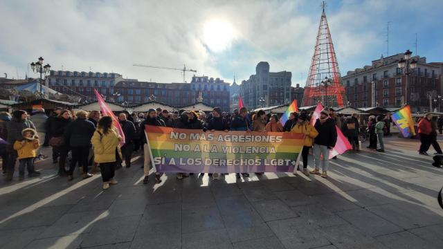 Imagen de la concentración en la Plaza Mayor de Valladolid