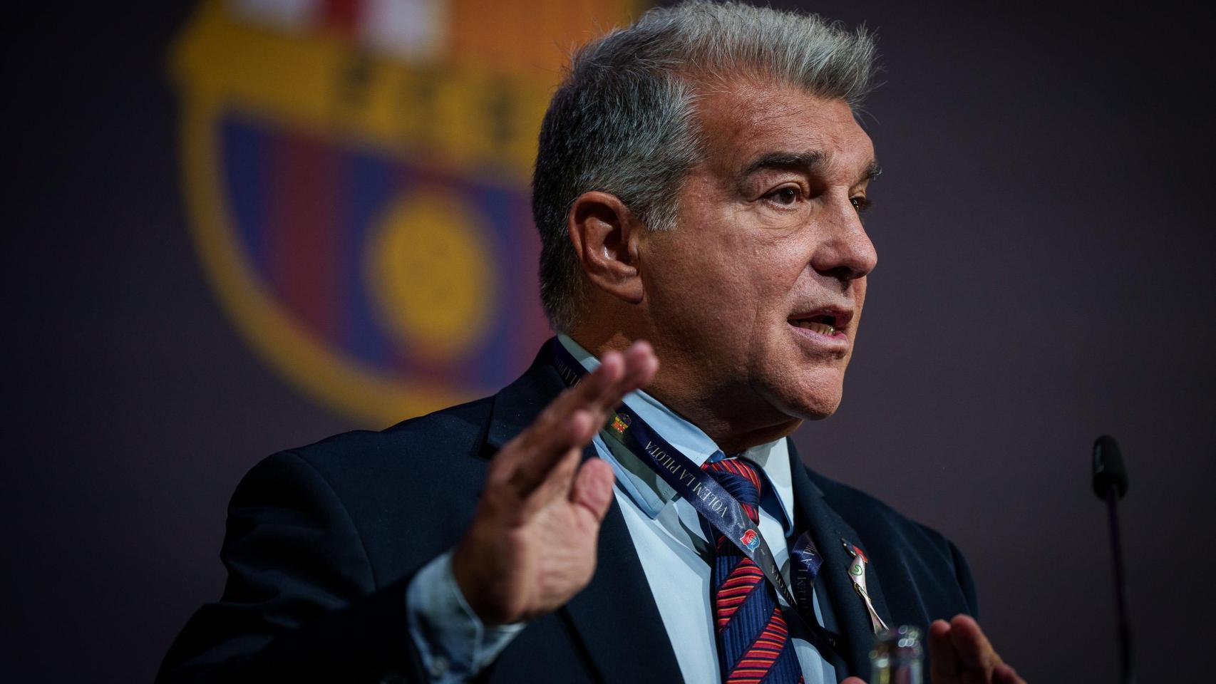 Joan Laporta, en la Asamblea del FC Barcelona