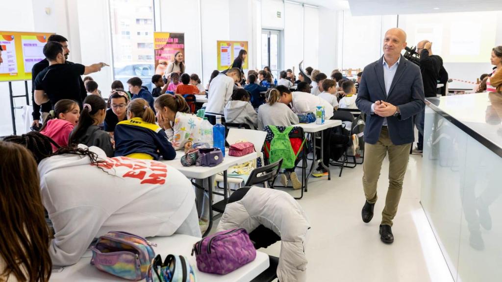 Gimeno, en una de las actividades en Etopia.