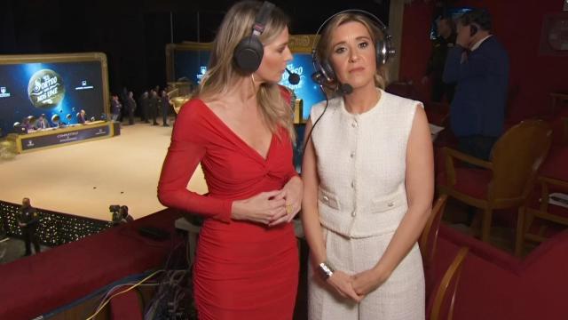 Blanca Benlloch y Sandra Daviú en 'Sorteo Extraordinario de la Lotería' en TVE.