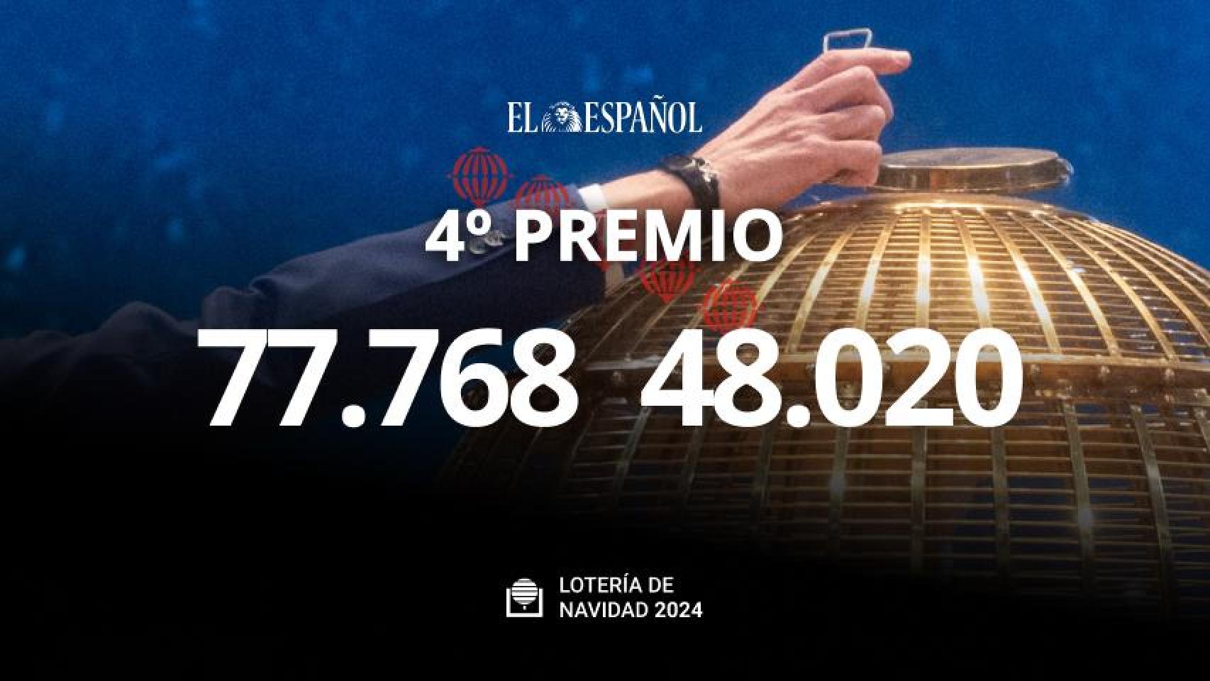 Cuartos premios Lotería Nacional 2024.