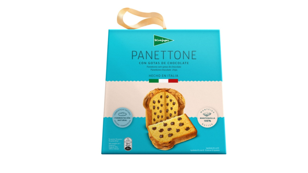 Panettone con gotas de chocolate