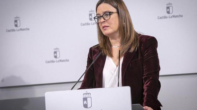 Esther Padilla, este lunes en rueda de prensa.