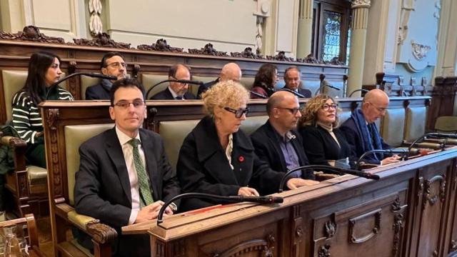 El Grupo Socialista durante el pleno del Ayuntamiento de Valladolid de este lunes