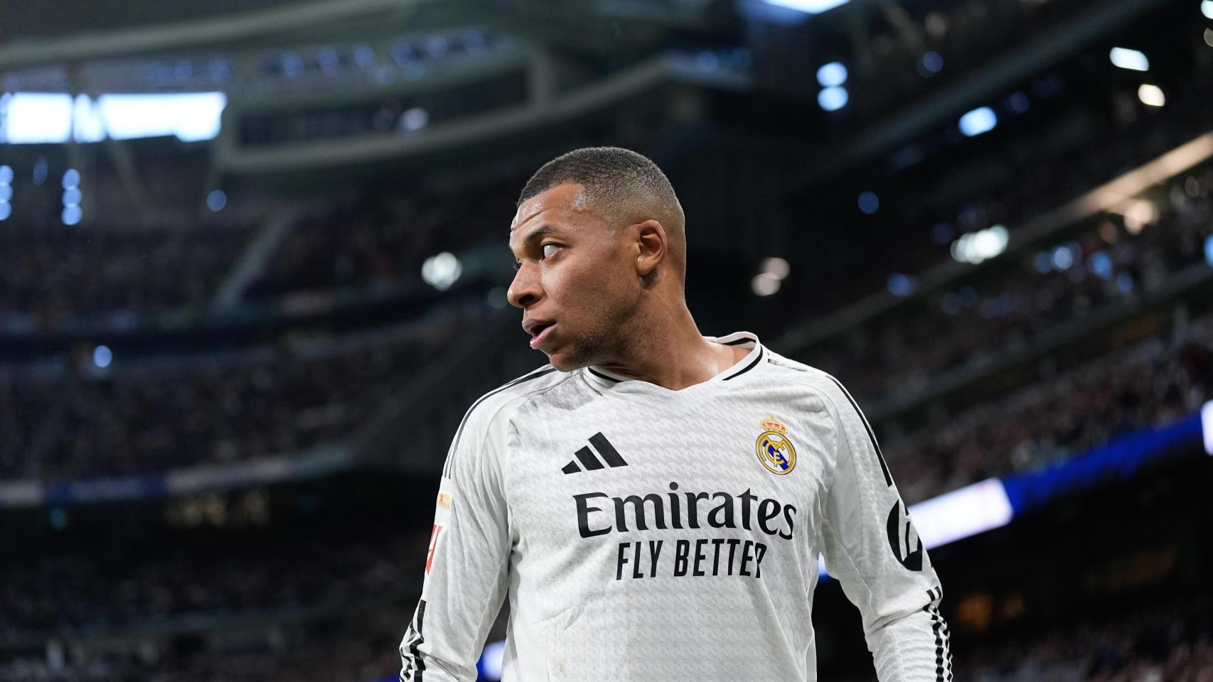 Kylian Mbappé, en el Santiago Bernabéu