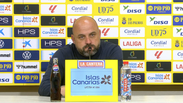 Manolo González, en rueda de prensa tras el Las Palmas - Espanyol