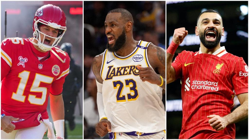 Mahomes, LeBron James y Mo Salah