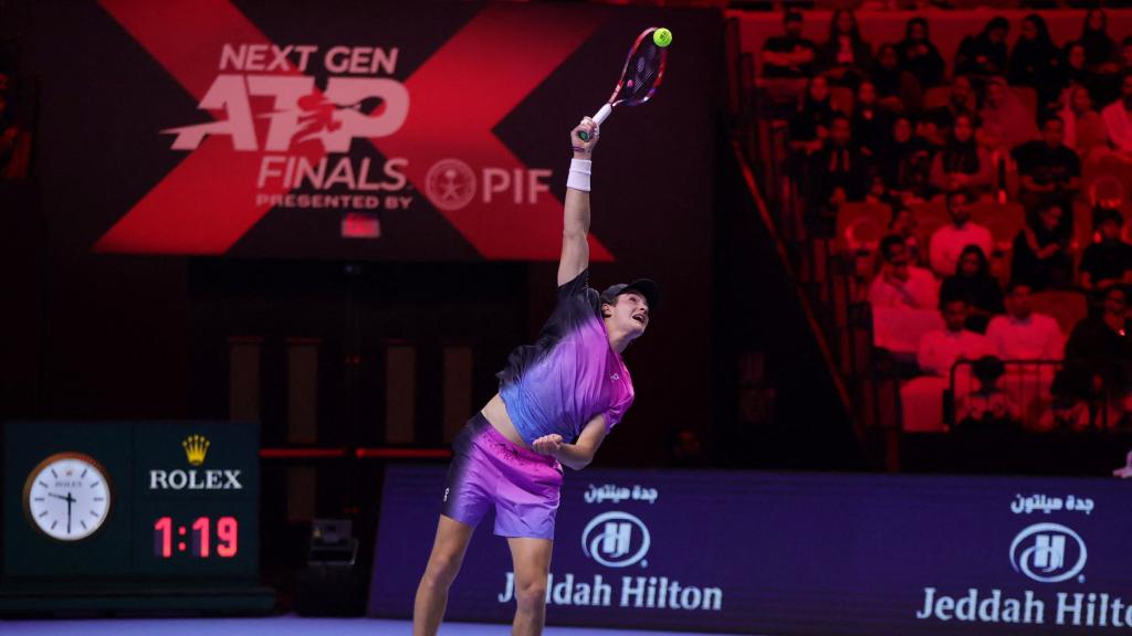 Joao Fonseca, durante la final del NextGen ATP en Jeddah