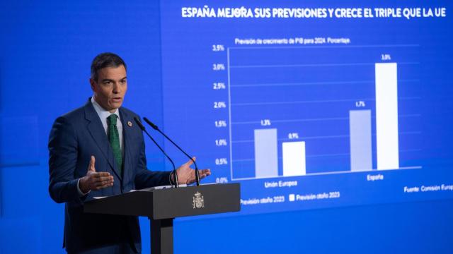 El presidente del Gobierno, Pedro Sánchez, durante una rueda de prensa posterior a la reunión del Consejo de Ministros del a 23 de diciembre de 2024.