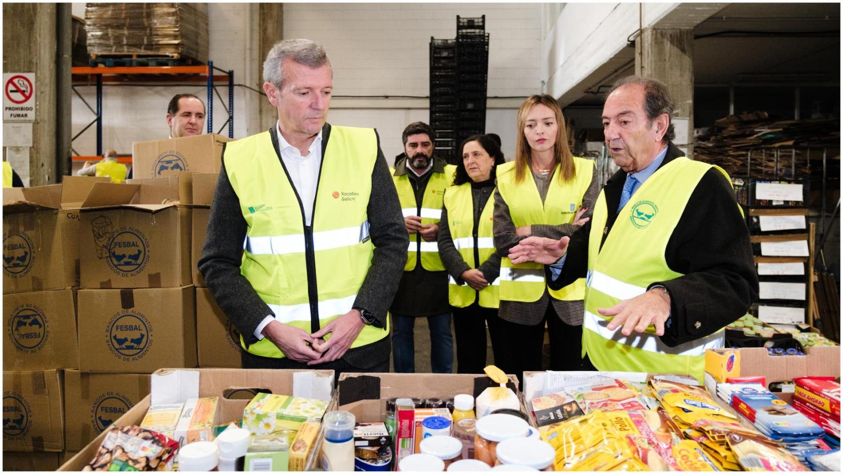 Visita de Rueda al Banco de Alimentos Rías Altas en A Coruña