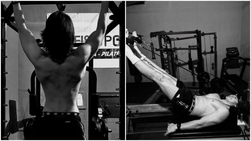 Joan Martínez entrenando en el gimnasio