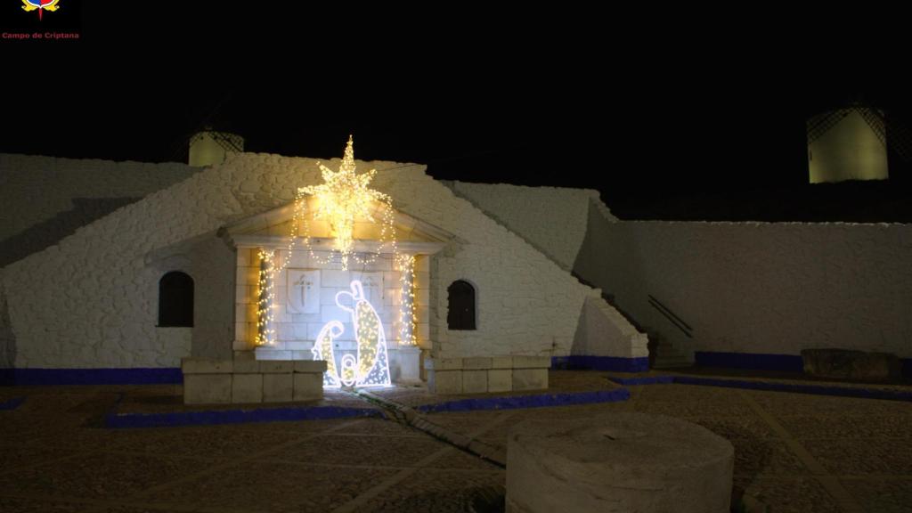 Iluminación navideña en Campo de Criptana.