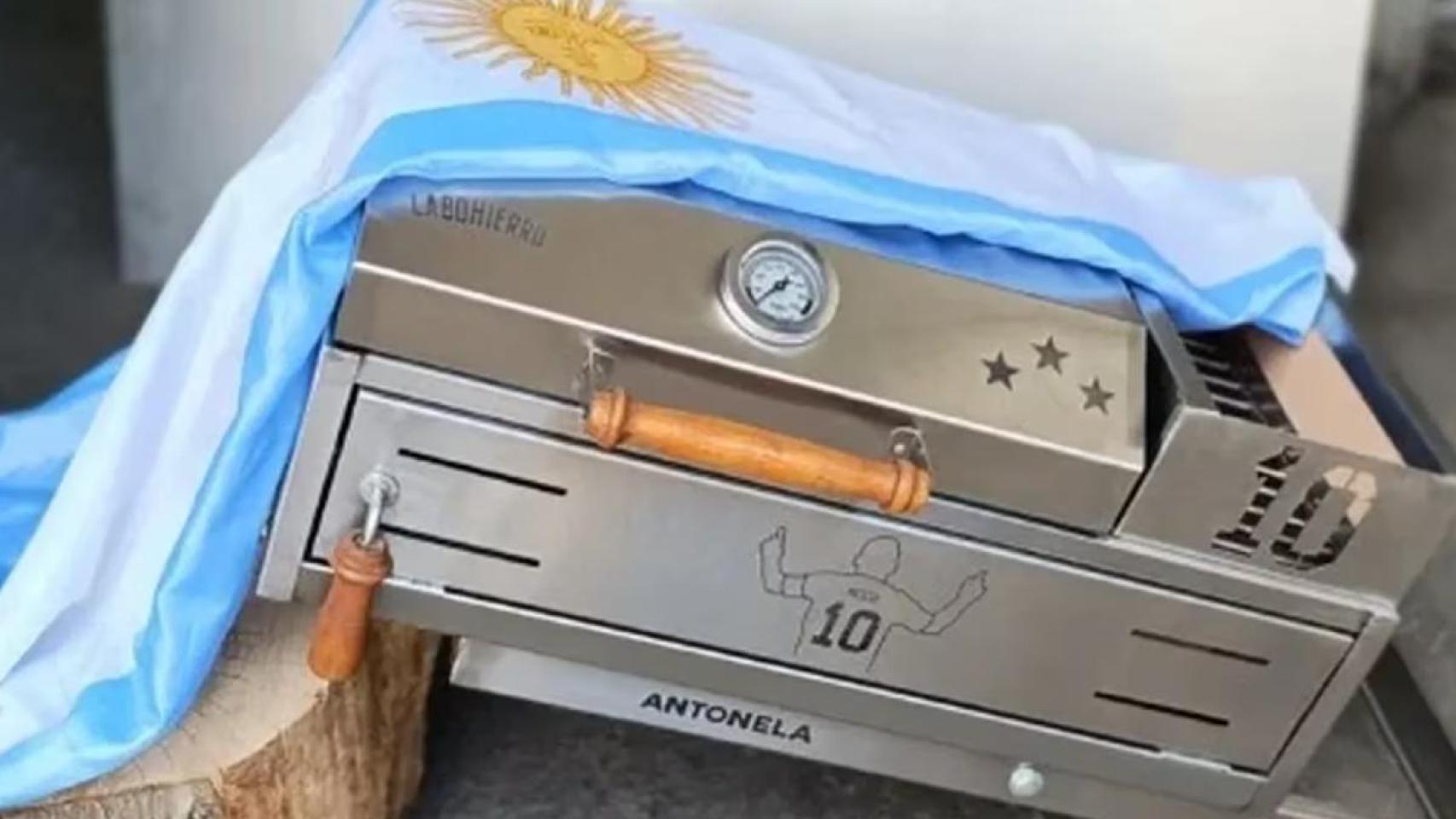 La parrilla personalizada para Leo Messi