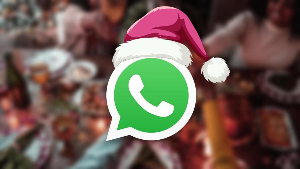 Icono de WhatsApp navideño