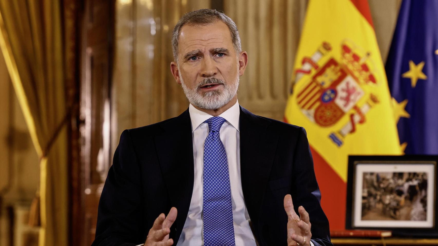 Felipe VI en su tradicional mensaje de Navidad.