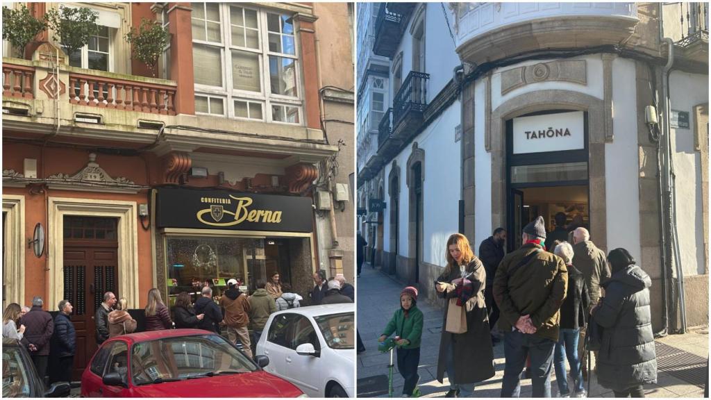 Colas en las pastelerías de A Coruña esta Navidad.