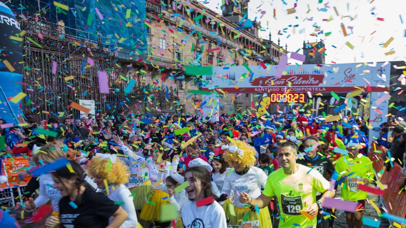 Anterior edición de  la carrera San Silvestre de Santiago.