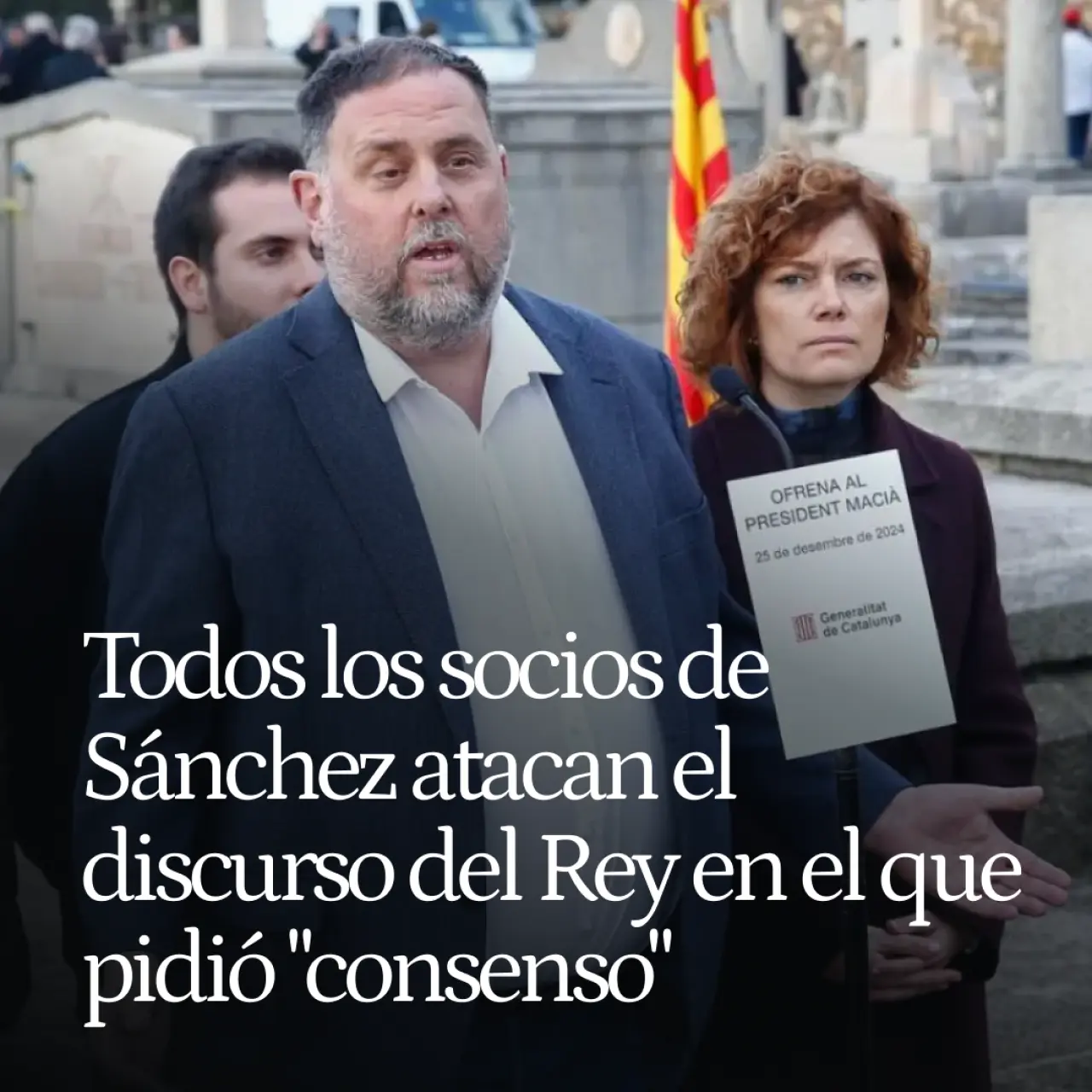 Todos los socios de Sánchez arremeten contra el discurso del Rey en el que pidió "diálogo, consenso y serenidad"