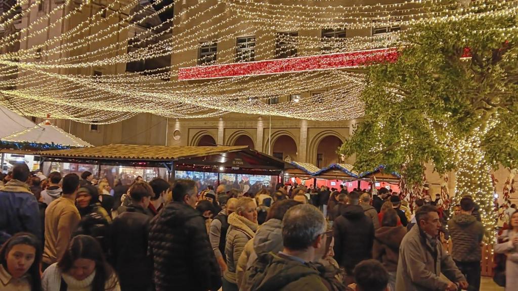 Plaza del Pilar en Navidad, Zaragoza.