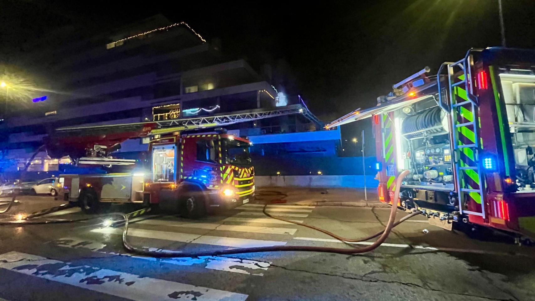 Los bomberos en Móstoles.