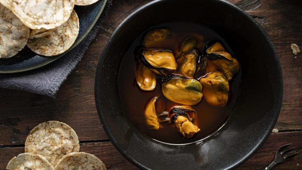 Mejillones en escabeche, cena ideal.