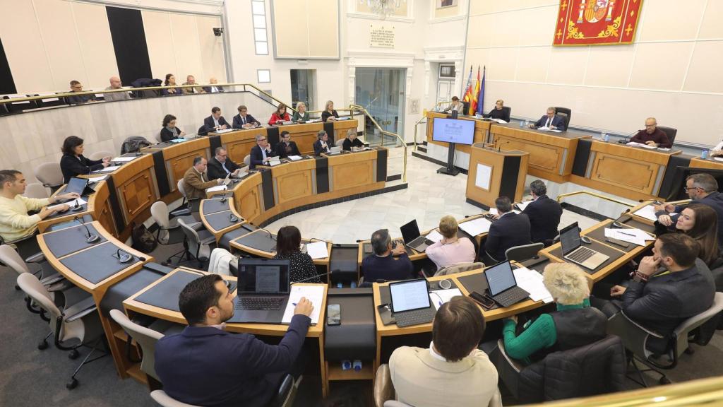 El pleno de este jueves en la Diputación de Alicante.