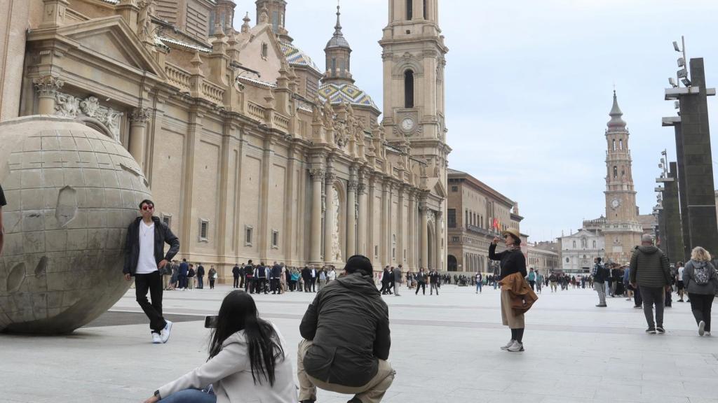 La plaza del Pilar, en Zaragoza, en una imagen de archivo.