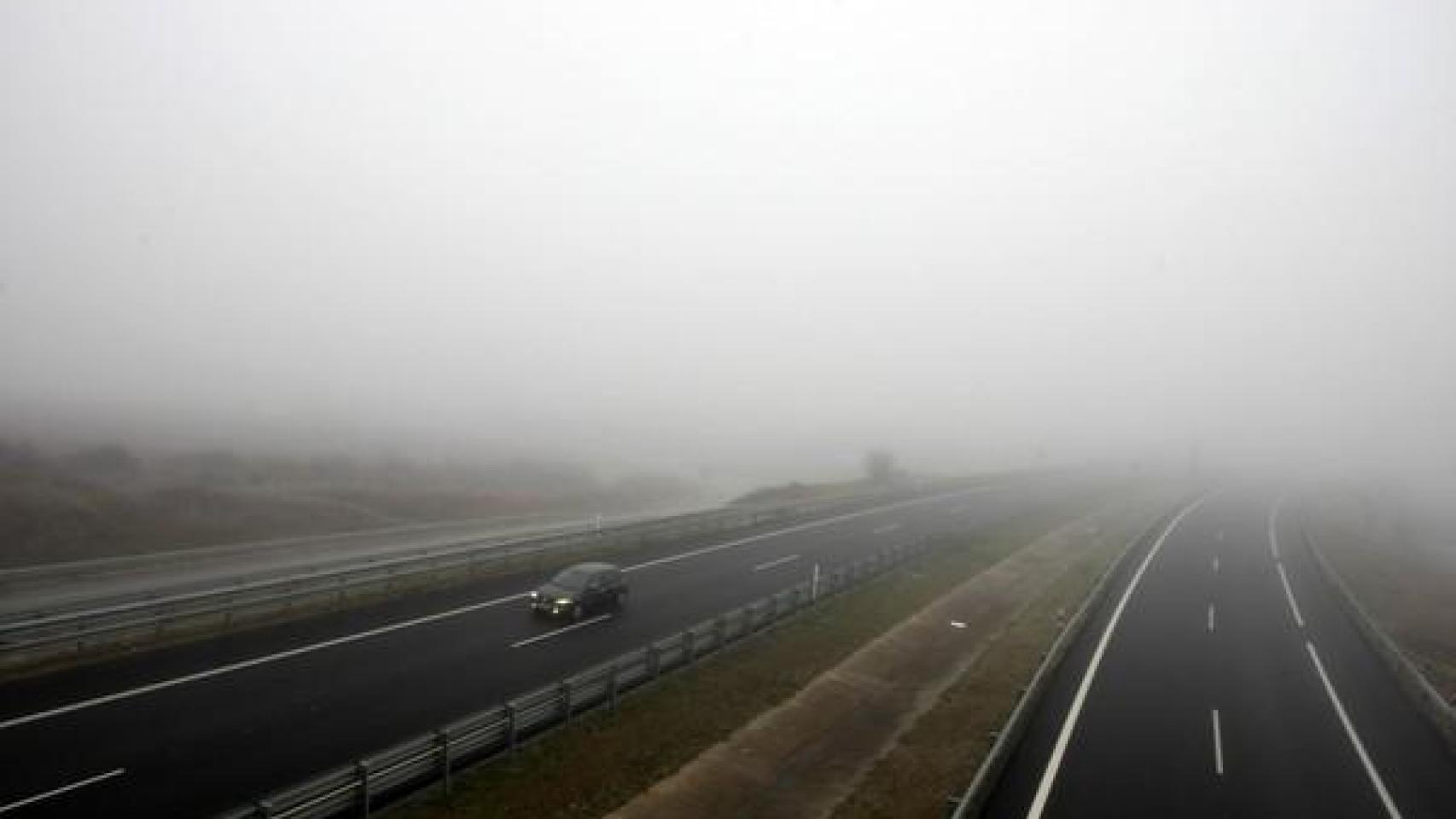 Niebla en las carreteras de Castilla y León