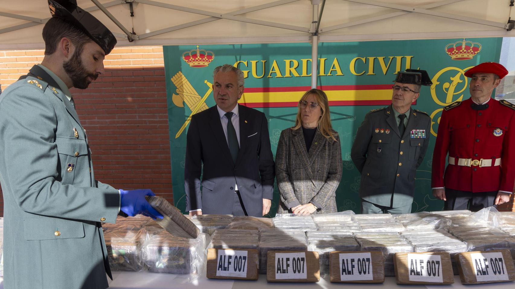 Imagen de la presentación de la operación antidroga