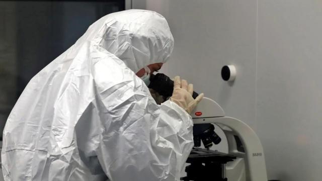 Imagen de archivo de un operario trabajando en un laboratorio.