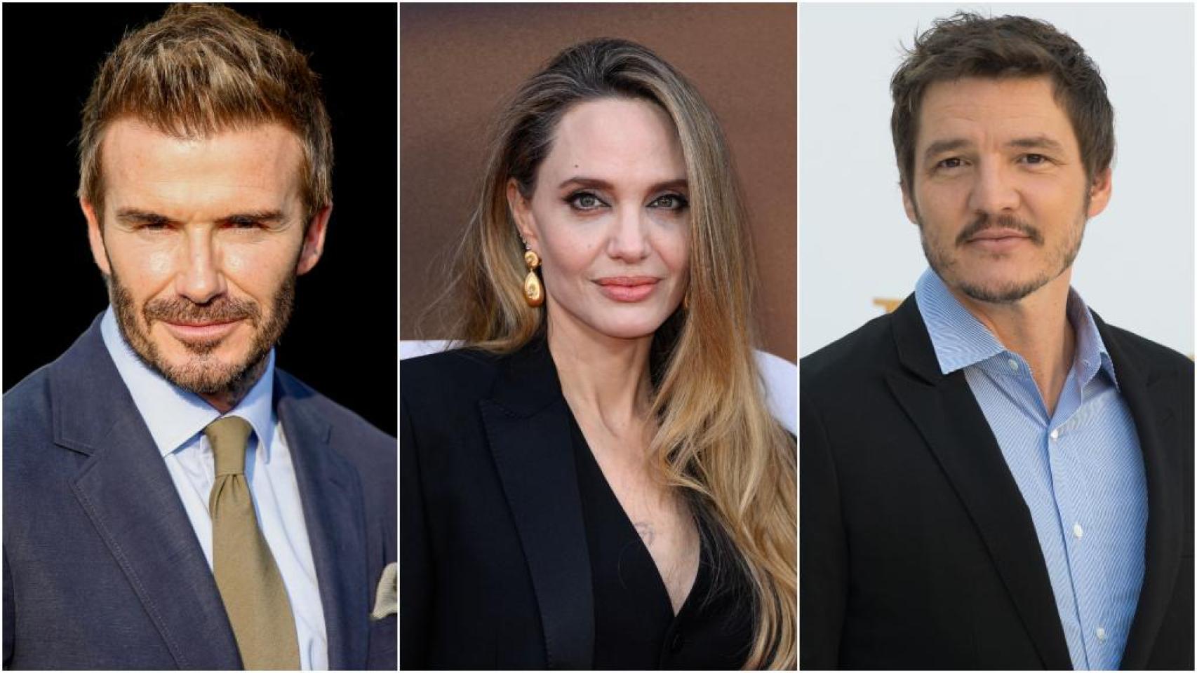 David Beckham, Angelina Jolie y Pedro Pascal.