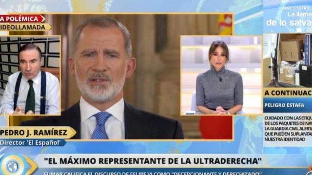 Pedro J. Ramírez este jueves en la tertulia de 'La Mirada Crítica' de Telecinco.