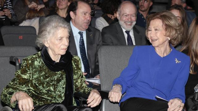 La reina Sofía e Irene de Grecia, en el patio de butacas antes del comienzo del recital.