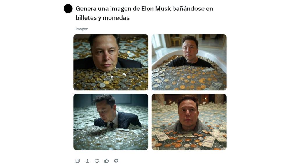 Imágenes de Elon Musk generadas por Grok