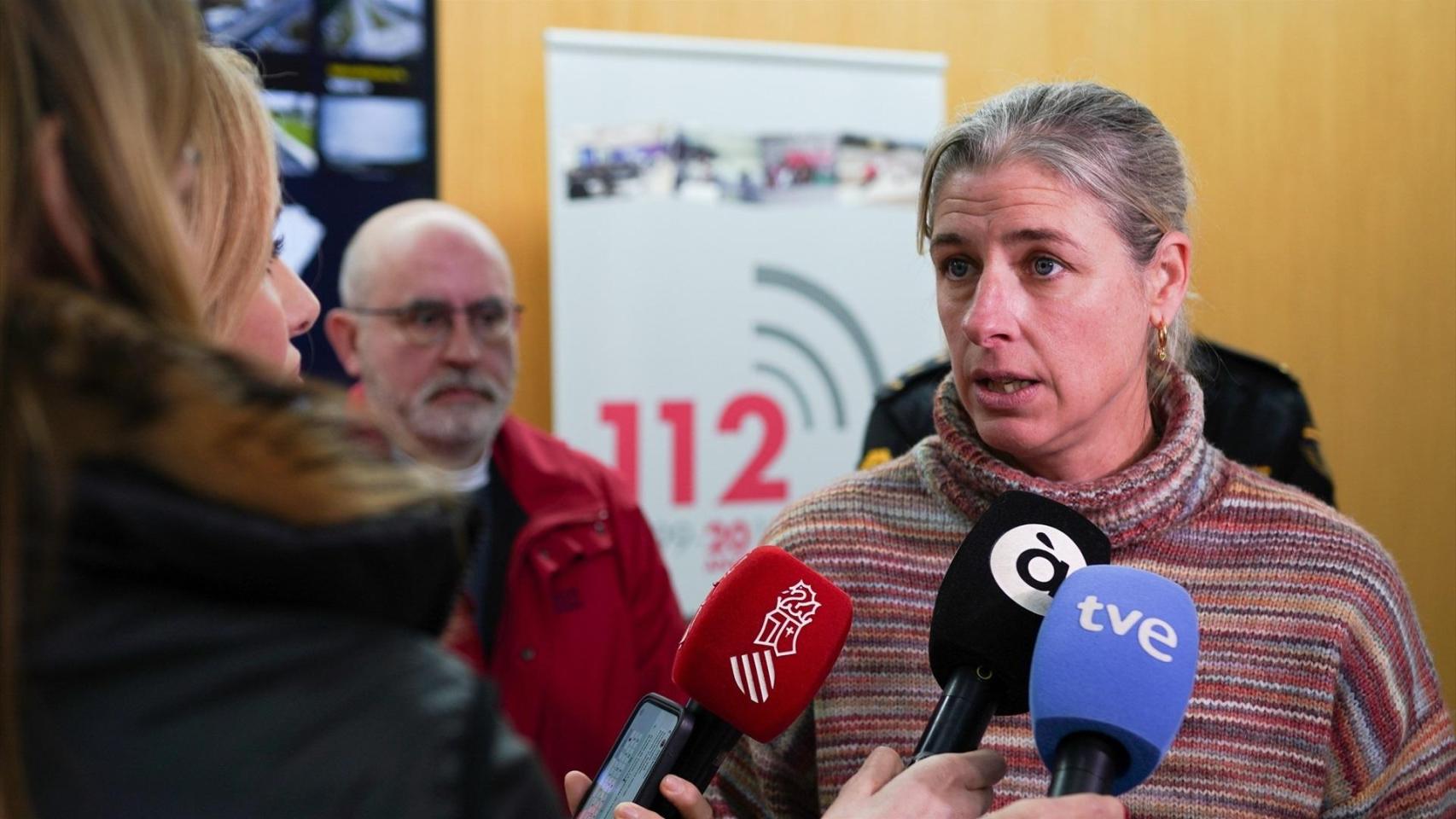 La secretaria autonómica de Seguridad y Emergencias, Irene Rodríguez, tras la reunión de este jueves del Centro de Coordinación Operativa Integrado (Cecopi). GVA