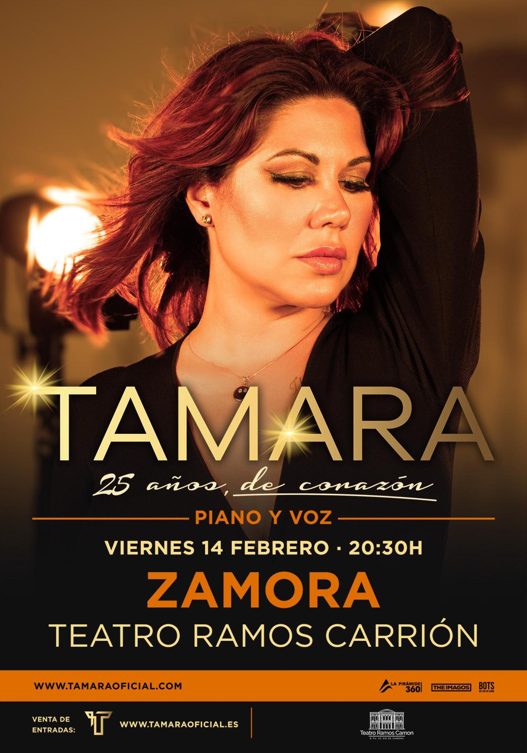 Cartel del concierto de Tamara en Zamora