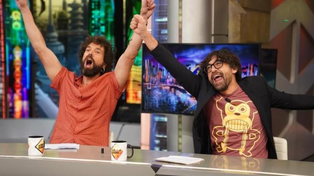 Juan Ibáñez (i) y Luis Piedrahita (d) en El Hormiguero.