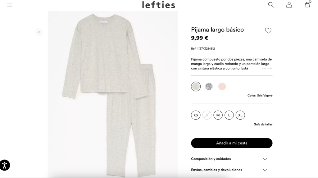 Pijama largo. Ref. 1137/321/812