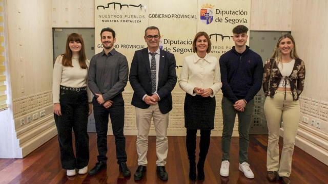 Homenaje a los cuatro jóvenes por parte de la Diputación de Segovia