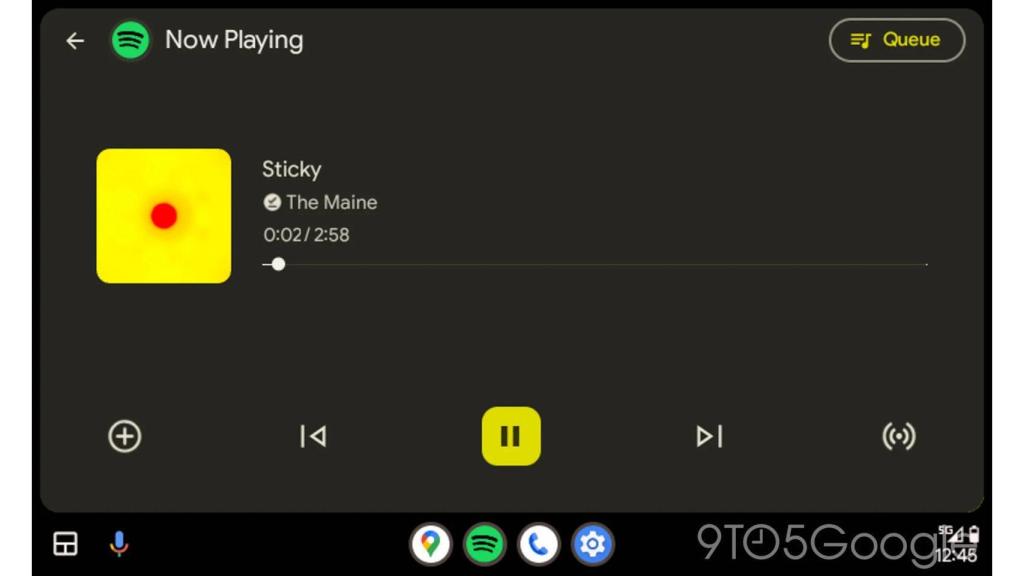 Nuevo diseño del reproductor de música de Android Auto