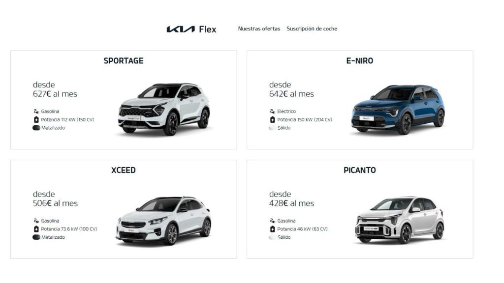 Opciones de Kia Flex.